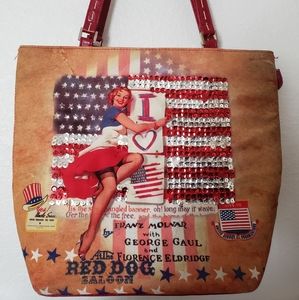 Americana pinup girl purse
